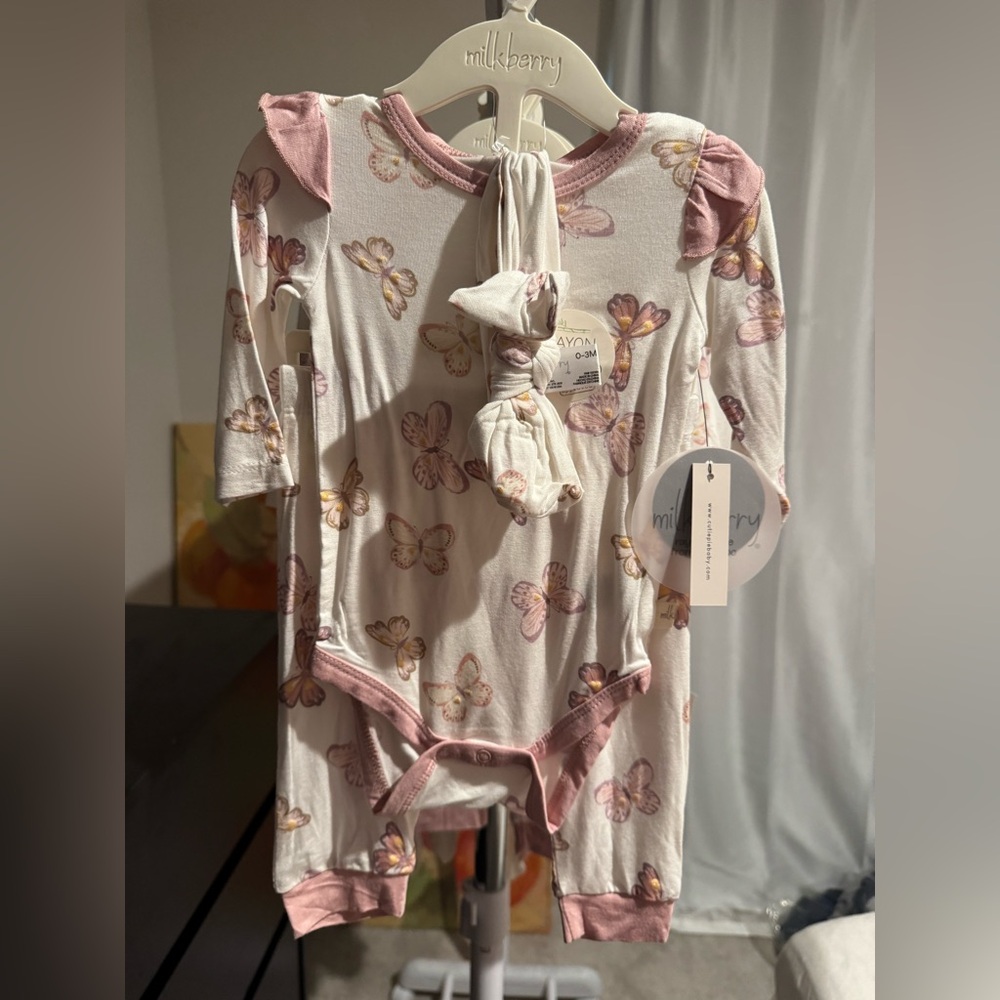 Milkberry Bamboo Butterfly Print Set